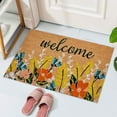 thumbnail image 5 of 2Pcs Floral Welcome Mats Flower Coir Door Mat Colorful Spring Door Mat Indoor Entrance Cute Decorative Outdoor Doormats Non Outside Door Mats For Front Door Rugs 16 * 24" Carpet, 5 of 6