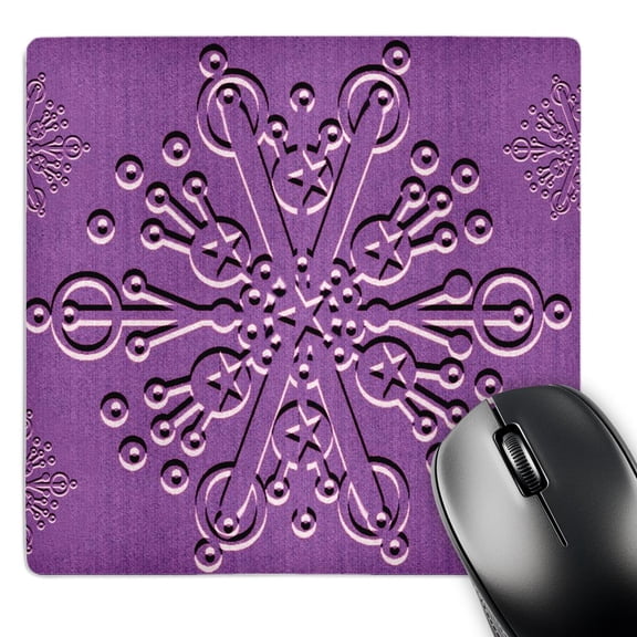 3dRose, Purple Snowflake, MousePad