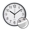 thumbnail image 1 of Hauz - Round Wall Clock, 9" Diameter, Quartz Precision, White, 1 of 2