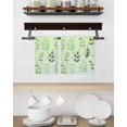 thumbnail image 3 of Green Leaves Kitchen Dish Towels for Drying Dishes Set of 3, Summer Botanical Farmhouse Leaf Waffle Weave Microfiber Hand Tea Bathroom Towels Quick Dry & Absorbent Towel 15.7x23.6, 3 of 7