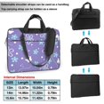 thumbnail image 6 of YFYANG 15.6 inch Universal Laptop Bag Oxford Cloth Laptop Sleeve, Multi-functional Purple Flower Butterfly Pattern Notebook Computer Messenger Bag Handbag, 6 of 8
