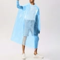 thumbnail image 2 of AWZXDE Unisex Long-Sleeve Hooded Trench Poncho - Oversized Rain Cape with Side Pockets, Unisex Windproof Outdoor Hooded Coat for All Seasons Blue,One Size, 2 of 7