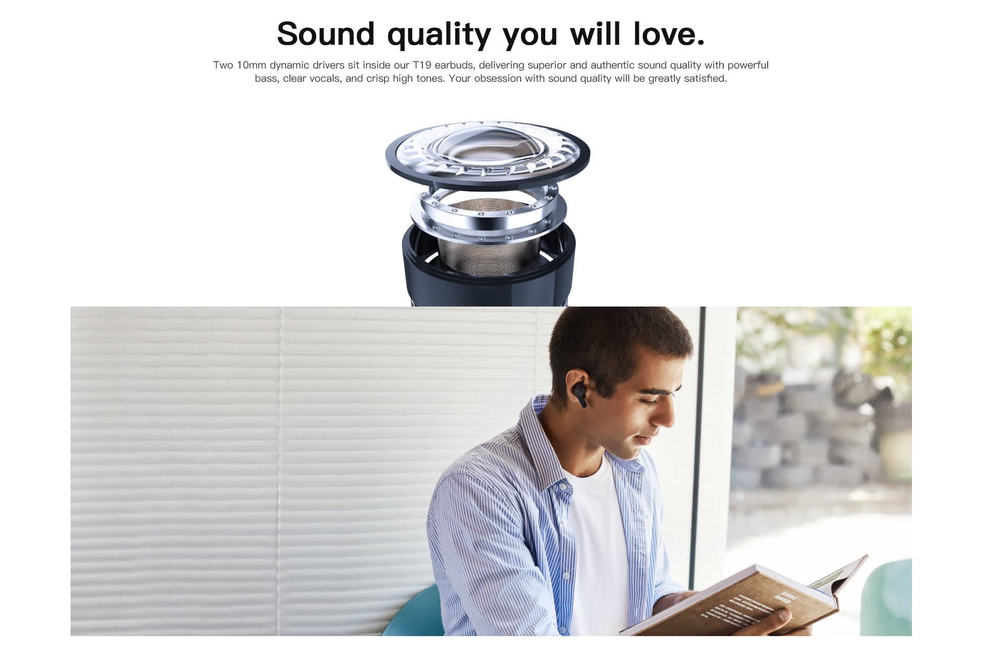 TWS Earphones Wireless Bluetooth for Google Pixel 9/Pro/Pro XL/9a Phones - Earbuds Headphones True Stereo Headset Hands-free Mic