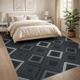 thumbnail image 3 of ODIKA 8'x10' Washable Area Rug Durable, Non-Slip Geometric Tonal Gradient Angular Motif Balanced Livingroom Grey for Living Room, Under Sectional, Family, 3 of 7
