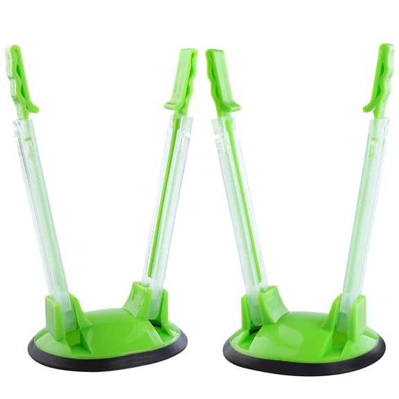 Adjustable Baggy Rack Stand 2 Pack. Prop Plastic Ziploc Freezer Storage Bags Open Hands-Free to Pour Leftovers, Snacks and Meal Prep Ingredients With No Food Spills or Kitchen Mess