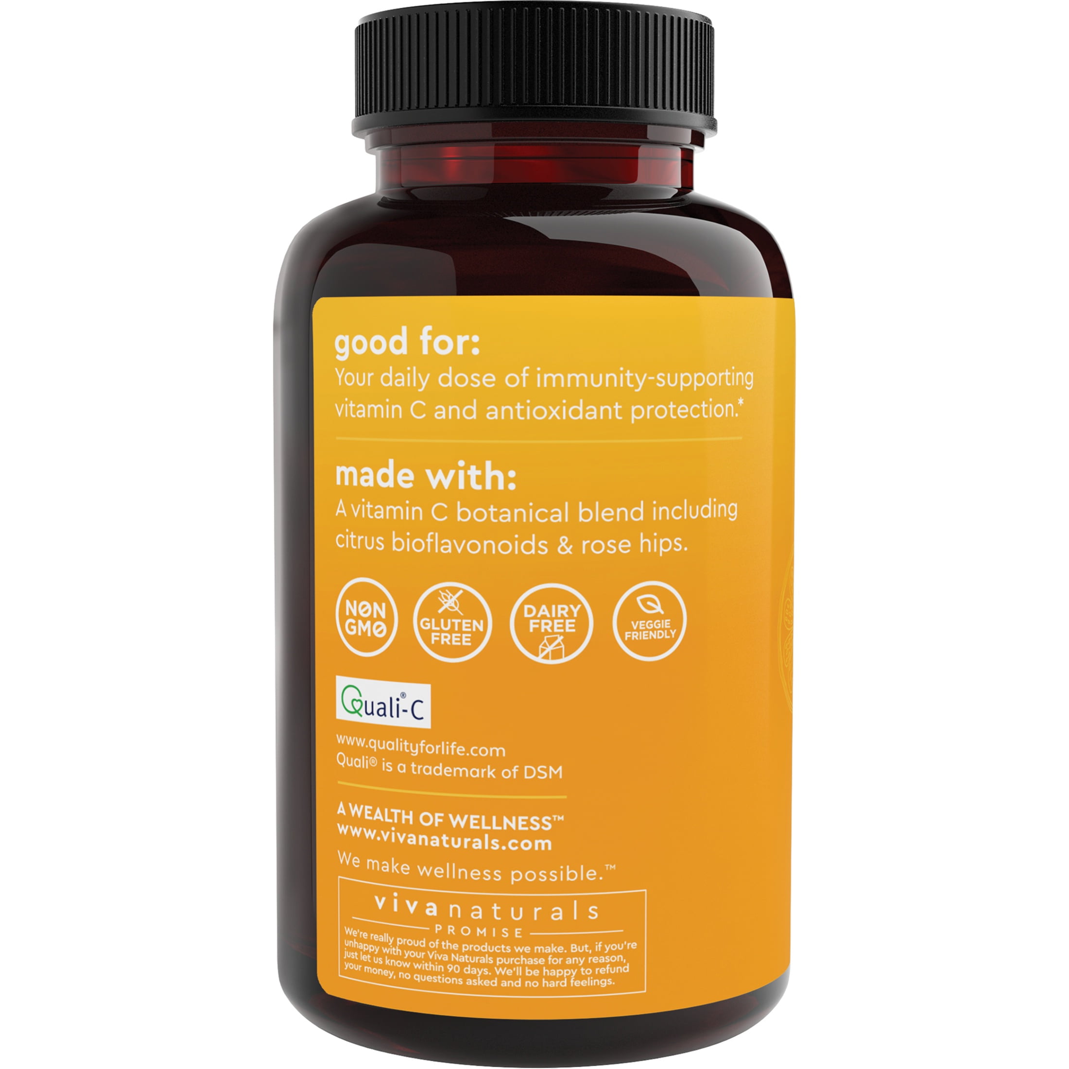 Viva Naturals Vitamin C 1000mg, 250 Vegetarian Capsules
