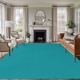 thumbnail image 2 of Teal Area Rugs 5x7 ft Solid Color Washable Rug Non Slip Indoor Carpet Absorbent Floor Mat for Living Room Bedroom Dining Room, 2 of 9