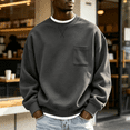 thumbnail image 4 of Mineart Men's Crewneck Sweatshirt Long Sleeve Fall Oversized Pullover Tops Loose Fit Athletic Comfy Basic Shirts, 4 of 7
