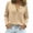 Khaki, variant on Deep V Neck Shirts for Women Low Cut Long Sleeve Tops Slim Fit Basic Cleavage Tees Deep Plunge Thermal Tshirts S-2XL