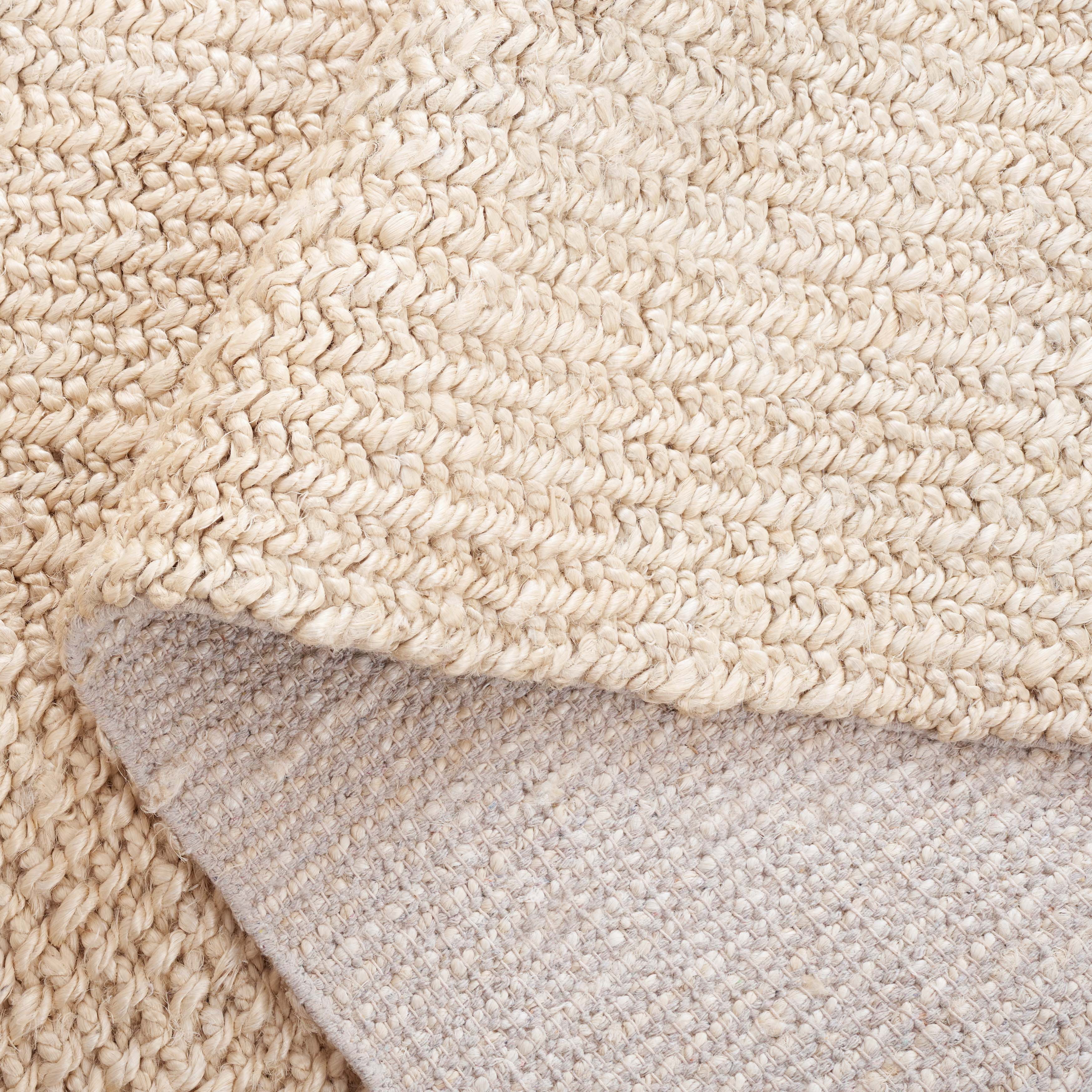 SAFAVIEH Natural Fiber Iacopo Solid Area Rug, Bleach/Ivory, 4' x 6'