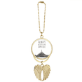 thumbnail image 1 of Believe Impossible Black White Quote Car Keychain Angel Wing Pendant, 1 of 4