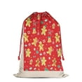 thumbnail image 2 of Christmas Bags Drawstring,Red Christmas Gingerbread Man Pattern Large Xmas Christmas Gift Bags,Reusable for Xmas and New Year Party Favors and Supplies,27.6" X 19.7", 2 of 5