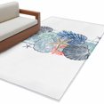 thumbnail image 2 of 3'x5' Area Rugs, Navy Blue Coastal Indoor Outdoor Area Rug for Living Room Bedroom, Summer Beach Nautical Shell Starfish Washable Bathroom Rugs Kitchen Floor Carpet Mats Home Decor Aesthetic, 2 of 8