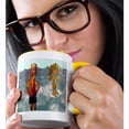 thumbnail image 2 of 3drose, Bacon and Cheddar Cheese at the Ocean, 15oz Two-tone Yellow Mug, 2 of 6