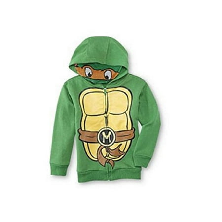 Tmnt Teenage Mutant Ninja Turtle Little Boys Hoodie with Mask Michelangelo (2t)