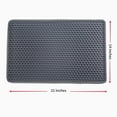 thumbnail image 4 of Cat Litter Mat, Kitty Litter Trapping Mat, Double Layer Mats with MiLi Shape Scratching design, Urine Waterproof, Easy Clean, Scatter Control 21" x 14" Grey（same as JYD-GT-MSD-GREY）, 4 of 5