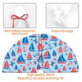 thumbnail image 4 of Yiaed Sailboats On A Waves Print Christmas Tree Skirt , Tree SkirtsTree Mat for Christmas Winter Holiday Indoor Decorations-36", 4 of 7
