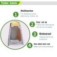 thumbnail image 6 of Quick Set Up Shower Tent - Waterproof Dressing & Privacy Tent for Camping and Beach - Portable Changing Room Shelter Canopy with Tent Pegs, Poles, Ropes, and Storage Bag - 47.24X47.24X70.87 Inches, 6 of 9