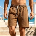 thumbnail image 2 of IhhxPro Men's Casual Shorts with Pockets Elastic Waist Board Men Quick Dry Swim Trunks Lightweight Loose Fit Summer Beach Activewear M-5XL, 2 of 6