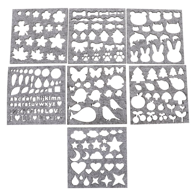 MasteelfCA 7 Pcs Felting Applique Mold Wool Felt Mold DIY Craft Needle Felting Craft Tools