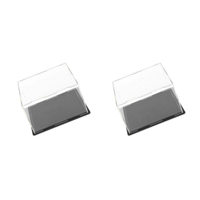 Vitrina acrílica Cateissary Cajas de protección a prueba de polvo 16x16x22cm 2Conjunto