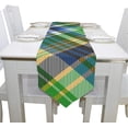 thumbnail image 4 of Coolnut 13"x70" Table Runner, Green Tartan Texture Washable Table Cloth Runner for Holiday Home Wedding Table Top Decoration, 4 of 5