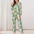 thumbnail image 2 of Sigee Meadow Plants And Butterflies for Women’s Pajama Sets Long-Sleeved Pjs Sets for Women 2 piece Sleepwear-X-Large, 2 of 7