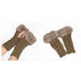 thumbnail image 5 of 3 Pares De Guantes De Medio Dedo De Piel De Punto Guantes De Computadora De Piel Cálida B, 5 of 5