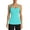 Aqua, variant on Women's Ribbed Workout Tank Tops with Built in Bra Racerback Athletic Top