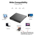 thumbnail image 3 of Unidad externa de CD DVD USB 3.0 portátil intendvision negra, 3 of 5