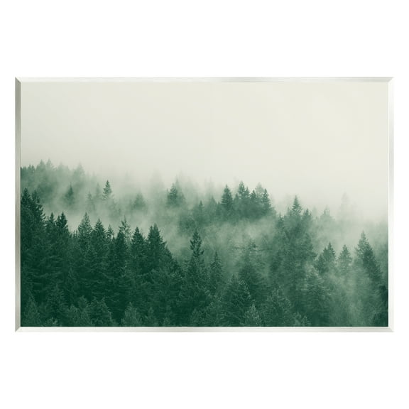 Stupell Misty Trees Woodland Forest Landscape Photography Wall Plaque Unframed Art Print Wall Art
