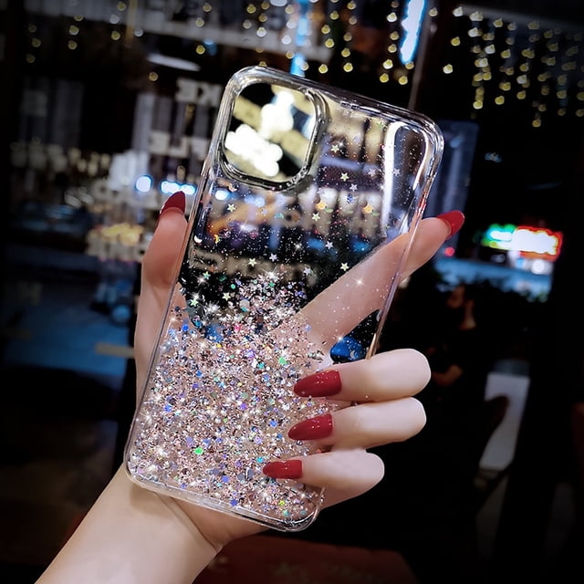 Luxury Transparent glitter Bling shiny Clear Soft Silicone Case For iPhone 11 12 13 14 Pro Max X XS XR 7 8 Plus SE 6S MiNi Cover xuanjing unisex