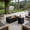 Black, variant on Harper & Bright Designs 42" Patio 2 Pieces MGO Propane Fire Pit, Outdoor Rectangular Gas Fire Pit with Tank Cover Table, 40000 BTU, Concrete Firepit, Lava Rocks and Rain Cover, Light Gray