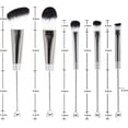 thumbnail image 2 of piezas de pinceles de maquillaje con mango de metal y cuentas, pinceles sueltos para rubor, pinceles oblicuos para sombras de ojos, pinceles para cejas, herramientas de belleza, 2 of 6