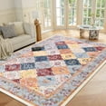 thumbnail image 2 of Ultrug Boho Vintage Rugs Floral Printed Area Rug Soft Carpet for Living Room Bedroom Home Decor,4'x6',Orange, 2 of 7