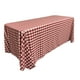thumbnail image 1 of La Linen Mantel Rectangular De Poliéster A Cuadros De 90 X 132 Pulgadas, Color Blanco Y Rojo, 1 of 1