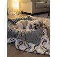 thumbnail image 3 of FanciHommie Reversible Dual-Sided Pet Blanket Super Soft Fleece One Side & Waterproof Other Side, for Dog Cat Bed Sofa Car Seat, M Size (41"x50") Gray, 3 of 5