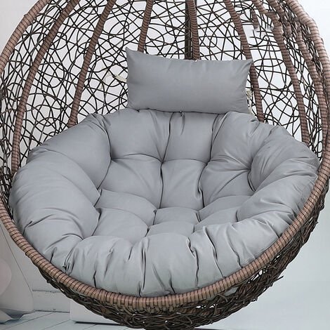 Cojín para silla colgante NQ Gris Respaldo Silla Jardín Al Aire Libre Columpio