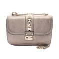 thumbnail image 1 of Pre-Owned Valentino Rockstud shoulder bag, leather, women's, gold (Fair), 1 of 13
