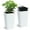 White Background With Black Dots Height 22.4 Inches, variant on Accreate Outdoor&Indoor Planters, Large Planters for Outdoor Indoor Plants,Tapered Square Front Porch Planters Flower Tree Plant Pots with Drainage Holes&Water Level Monitor&Inner Bucket