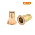 thumbnail image 3 of 60Pcs Half Hex Body Flange Rivet Nuts, M4 Carbon Steel Zinc Plated, 3 of 5