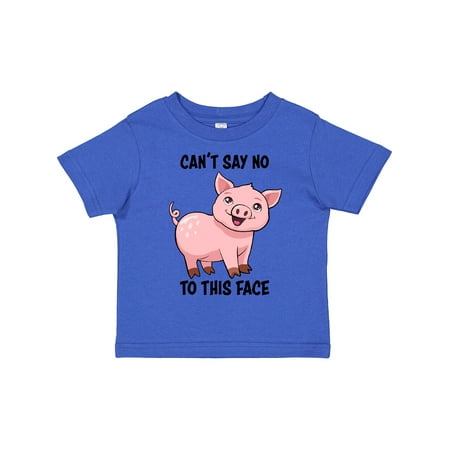 

Inktastic Cant Say No to This Face- Cute Pig Gift Toddler Boy or Toddler Girl T-Shirt