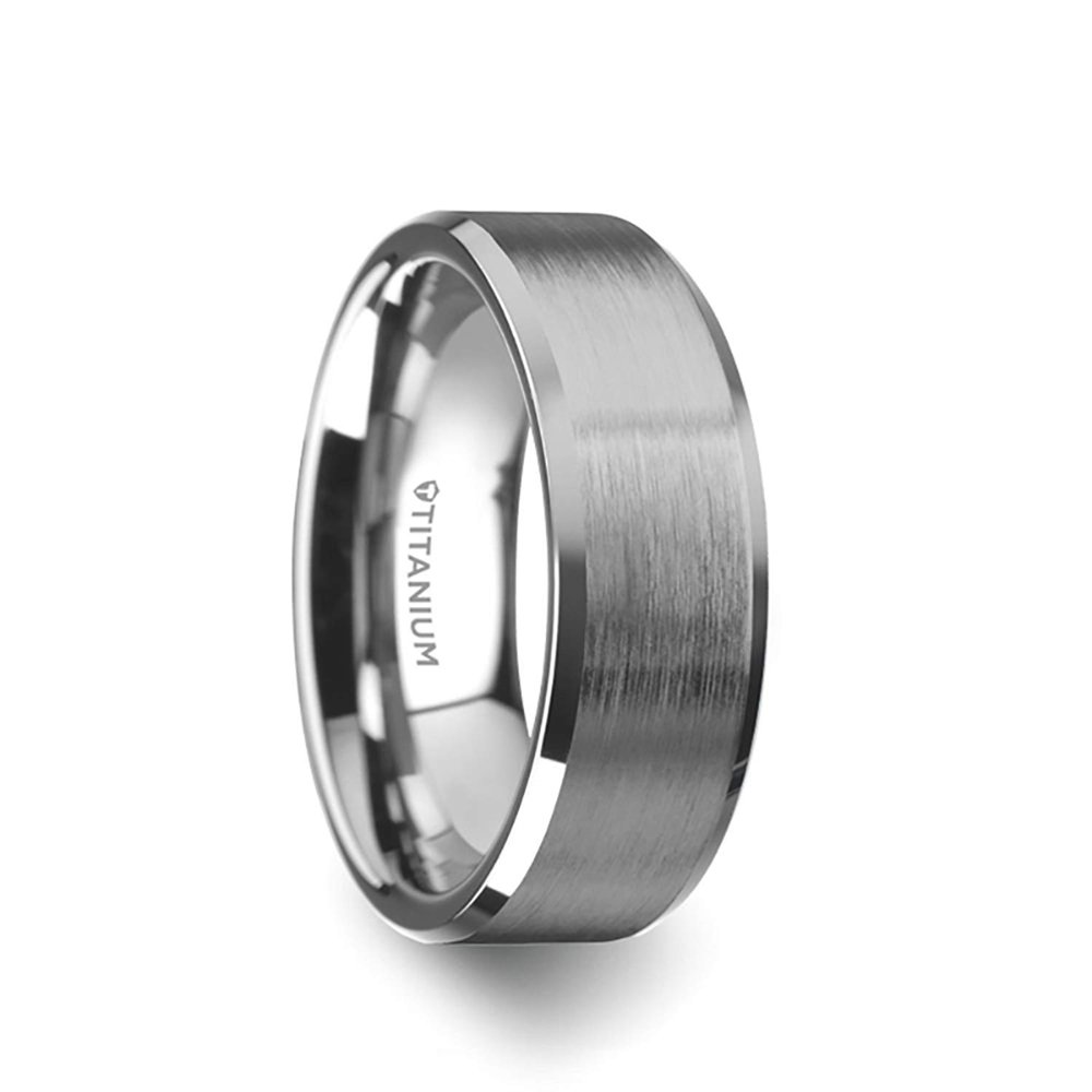 Thorsten Thorsten Shire Titanium Rings for Men Lightweight Titanium Comfort Fit