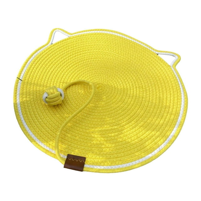 Tachiuwa Cat Scratch Mat Interactive and Wear Resistant for Sofa Couch Scratching Cushion yellow