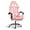 1-pink/White With Footrest, variant on QRKD Gaming Chair, Backrest and Seat Height Adjustable Swivel Recliner Racing Office Computer Ergonomic Video Game Chair with Footrest and Lumbar Support, Pink/White
