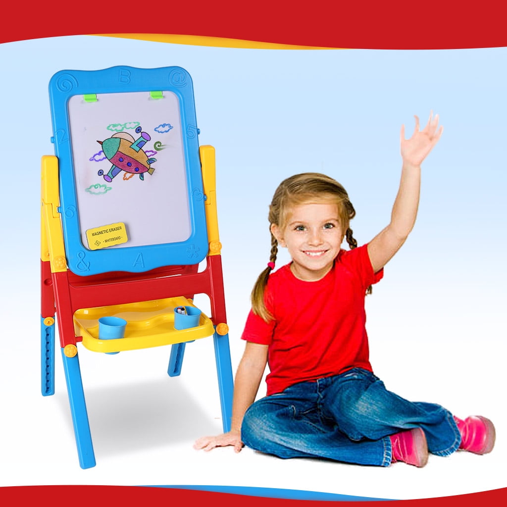 Shinehalo 2 Sided Easel Foldable Drawing Board Blackboard and
