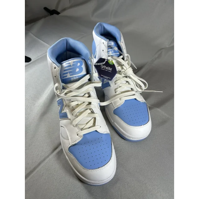 New Balance BB480 Hi Shoes Mens Size 13 White Blue High Top BB480-SCC New