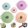 thumbnail image 1 of "Juego de tapas de silicona universales de 5 piezas: Tapa para salpicaduras de microondas para alimentos, en diferentes tamaños, a prueba de derrames, succión, tazón, 1 of 5