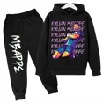 thumbnail image 5 of Conjunto de sudadera y pantalones con estampado de Mbappé para niños, primavera y otoño, ropa deportiva de 2 piezas para niños y niñas, ropa para niños, 5 of 5