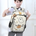 thumbnail image 6 of FORMRS Unisex School Backpack 17" Student Travel Bag with Laptop Compartment, Halloween Happy Ghosts, 6 of 7